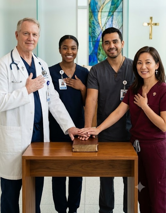 Senior healthcare professional mentoring a student